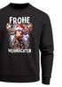 Sweatshirt Herren Weihnachtspullover Aufdruck Elch Rentier Frohe Weihnachten Weihnachtsoutfit Männer Moonworks®preview