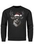 Sweatshirt Herren Weihnachtspullover Aufdruck Rentier Hirsch mit Weihnachtsmütze Weihnachtsoutfit Männer Moonworks®preview