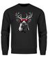 Sweatshirt Herren Weihnachtspullover Aufdruck Rentier Sonnenbrille Weihnachtsoutfit Männer Moonworks®preview