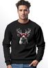 Sweatshirt Herren Weihnachtspullover Aufdruck Rentier Sonnenbrille Weihnachtsoutfit Männer Moonworks®preview