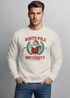 Sweatshirt Herren Weihnachtspullover College Style Schriftzug North Pole University Santa Grafik Print Fashion Streetwear Neverless®preview