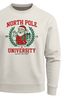 Sweatshirt Herren Weihnachtspullover College Style Schriftzug North Pole University Santa Grafik Print Fashion Streetwear Neverless®preview