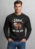 Sweatshirt Herren Weihnachtspullover Faultier Spruch Slow Ho Ho Aufdruck Weihnachtsoutfit Männer Moonworks®preview