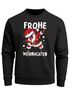 Sweatshirt Herren Weihnachtspullover Frohe Weihnachten Aufdruck Dabbing Santa Weihnachtsoutfit Männer Moonworks®preview