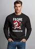 Sweatshirt Herren Weihnachtspullover Frohe Weihnachten Aufdruck Dabbing Santa Weihnachtsoutfit Männer Moonworks®preview
