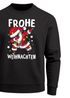 Sweatshirt Herren Weihnachtspullover Frohe Weihnachten Aufdruck Dabbing Santa Weihnachtsoutfit Männer Moonworks®preview