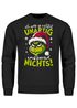 Sweatshirt Herren Weihnachtspullover Grinch Spruch Unartig Weihnachtsoutfit Männer Moonworks®preview