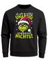 Sweatshirt Herren Weihnachtspullover Grinch Spruch Unartig Weihnachtsoutfit Männer Moonworks®preview