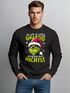 Sweatshirt Herren Weihnachtspullover Grinch Spruch Unartig Weihnachtsoutfit Männer Moonworks®preview