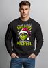Sweatshirt Herren Weihnachtspullover Grinch Spruch Unartig Weihnachtsoutfit Männer Moonworks®preview