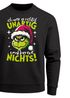 Sweatshirt Herren Weihnachtspullover Grinch Spruch Unartig Weihnachtsoutfit Männer Moonworks®preview