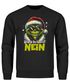 Sweatshirt Herren Weihnachtspullover Grinch Spruch Weihnachten Nein Weihnachtmuffel  Moonworks®preview