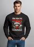Sweatshirt Herren Weihnachtspullover Katze Pew Pew Madafakas Print Weihnachtsoutfit Männer Moonworks®preview
