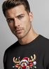 Sweatshirt Herren Weihnachtspullover Lustig Rentier Aufdruck XMAS Sweater Weihnachtsoutfit Männer Moonworks®preview