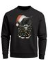 Sweatshirt Herren Weihnachtspullover mit Katze Grafik Print Weihnachtsmuffel Sweater Fashion Streetwear Neverless®preview