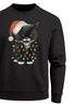 Sweatshirt Herren Weihnachtspullover mit Katze Grafik Print Weihnachtsmuffel Sweater Fashion Streetwear Neverless®preview