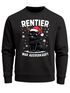 Sweatshirt Herren Weihnachtspullover Rentier Spruch Lustig Katze Aufdruck Weihnachtsoutfit Männer Moonworks®preview