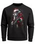 Sweatshirt Herren Weihnachtspullover | Santa mit Gitarre | Grafik Print Aufdruck XMAS Weihnachtsoutfit Männer Moonworks®preview