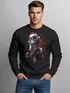 Sweatshirt Herren Weihnachtspullover | Santa mit Gitarre | Grafik Print Aufdruck XMAS Weihnachtsoutfit Männer Moonworks®preview