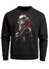 Sweatshirt Herren Weihnachtspullover | Santa mit Gitarre | Grafik Print Aufdruck XMAS Weihnachtsoutfit Männer Moonworks®preview