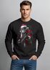 Sweatshirt Herren Weihnachtspullover | Santa mit Gitarre | Grafik Print Aufdruck XMAS Weihnachtsoutfit Männer Moonworks®preview
