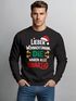 Sweatshirt Herren Weihnachtspullover Spruch Lustig Lieber Weihnachtsmann die waren alle unartig XMAS Weihnachtsoutfit Männer Moonworks®preview
