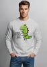 Sweatshirt Herren Weihnachtspullover Tree Rex Dino Tyrannosaurus Weihnachtsoutfit Lustig Männer Moonworks®preview
