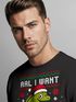 Sweatshirt Herren Weihnachtspullover Ugly Christmas Sweater Spruch Lustig All I want for  XMAS Weihnachtsoutfit Männer Moonworks®preview