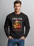Sweatshirt Herren Weihnachtspullover Ugly XMAS Aufdruck Wortspiel Carb Fan Karpfen  Weihnachtsoutfit Lustig Männer Moonworks®preview