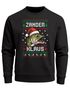 Sweatshirt Herren Weihnachtspullover Ugly XMAS Spruch Lustig Zander Klaus Aufdruck Weihnachtsoutfit Männer Moonworks®preview