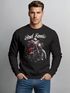 Sweatshirt Herren Weihnachtspullover Weihnachten Bad Santa Design Biker Spruch lustig XMAS Outfit Männer Moonworks®preview