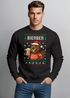 Sweatshirt Herren Weihnachtspullover Weihnachtssweatshirt Biber Bier Weihnachtsmotiv Ugly Sweater Männer Moonworks®preview