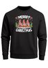 Sweatshirt Herren Weihnachtspullover Wichtel Aufdruck Merry Christmas Weihnachtsoutfit Männer Moonworks®preview