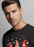 Sweatshirt Herren Weihnachtspullover Wichtel Aufdruck Merry Christmas Weihnachtsoutfit Männer Moonworks®preview