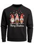 Sweatshirt Herren Weihnachtspullover Wichtel Aufdruck Merry Christmas Weihnachtsoutfit Männer Moonworks®preview