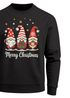 Sweatshirt Herren Weihnachtspullover Wichtel Aufdruck Merry Christmas Weihnachtsoutfit Männer Moonworks®preview