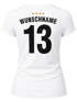 T-Shirt Damen Deutschland Trikot Fontprint Backprint personalisiert mit Name Wunschzahl Fußball WM 2026 Moonworkspreview