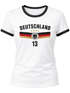 T-Shirt Damen Deutschland Trikot Fontprint Backprint personalisiert mit Name Wunschzahl Fußball WM Fußball-Sommer 2026 Moonworkspreview