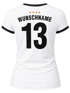 T-Shirt Damen Deutschland Trikot Fontprint Backprint personalisiert mit Name Wunschzahl Fußball WM Fußball-Sommer 2026 Moonworkspreview