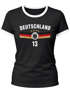 T-Shirt Damen Deutschland Trikot Fontprint Backprint personalisiert mit Name Wunschzahl Fußball WM Fußball-Sommer 2026 Moonworkspreview