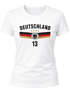 T-Shirt Damen Deutschland Trikot Fontprint Backprint personalisiert mit Name Wunschzahl Fußball WM Fußball-Sommer 2026 Moonworkspreview