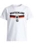 T-Shirt Jungen Deutschlandshirt WM Fußball-Sommer 2026 Trikot-Stil personalisiert Name Nummer Fußball Fanshirt Geschenkidee Moonworks®preview