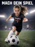 T-Shirt Mädchen Fußball WM Fußball-Sommer 2026 Deutschlandshirt Trikot-Stil personalisiert Name Nummer Fanshirt Geschenkidee Moonworks®preview