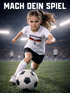 T-Shirt Mädchen Fußball WM Fußball-Sommer 2026 Deutschlandshirt Trikot-Stil personalisiert Name Nummer Fanshirt Geschenkidee Moonworks®preview
