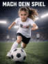 T-Shirt Mädchen Fußball WM Fußball-Sommer 2026 Geschenkidee Deutschlandshirt Trikot-Stil personalisiert Name Nummer Fanshirt Moonworks®preview