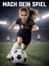 T-Shirt Mädchen Fußball WM Fußball-Sommer 2026 Geschenkidee Deutschlandshirt Trikot-Stil personalisiert Name Nummer Fanshirt Moonworks®preview