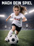 T-Shirt Mädchen WM Fußball-Sommer 2026 Deutschlandshirt Trikot-Stil personalisiert Name Nummer Fußball Geschenkidee Fanshirt Moonworks®preview