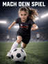 T-Shirt Mädchen WM Fußball-Sommer 2026 Deutschlandshirt Trikot-Stil personalisiert Name Nummer Fußball Geschenkidee Fanshirt Moonworks®preview