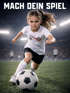T-Shirt Mädchen WM Fußball-Sommer 2026 Fußball Deutschlandshirt Trikot-Stil Geschenkidee personalisiert Name Nummer Fanshirt Moonworks®preview