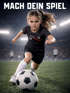T-Shirt Mädchen WM Fußball-Sommer 2026 Fußball Deutschlandshirt Trikot-Stil Geschenkidee personalisiert Name Nummer Fanshirt Moonworks®preview